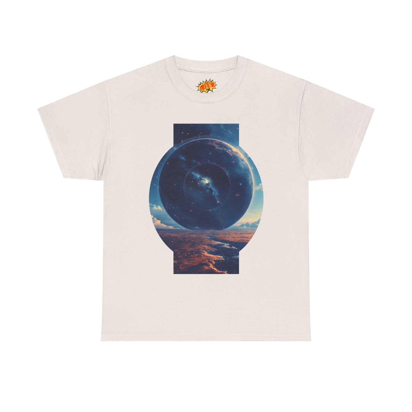 Round Galaxy Space Graphic Art Tee Shirt *Multiple Colors*