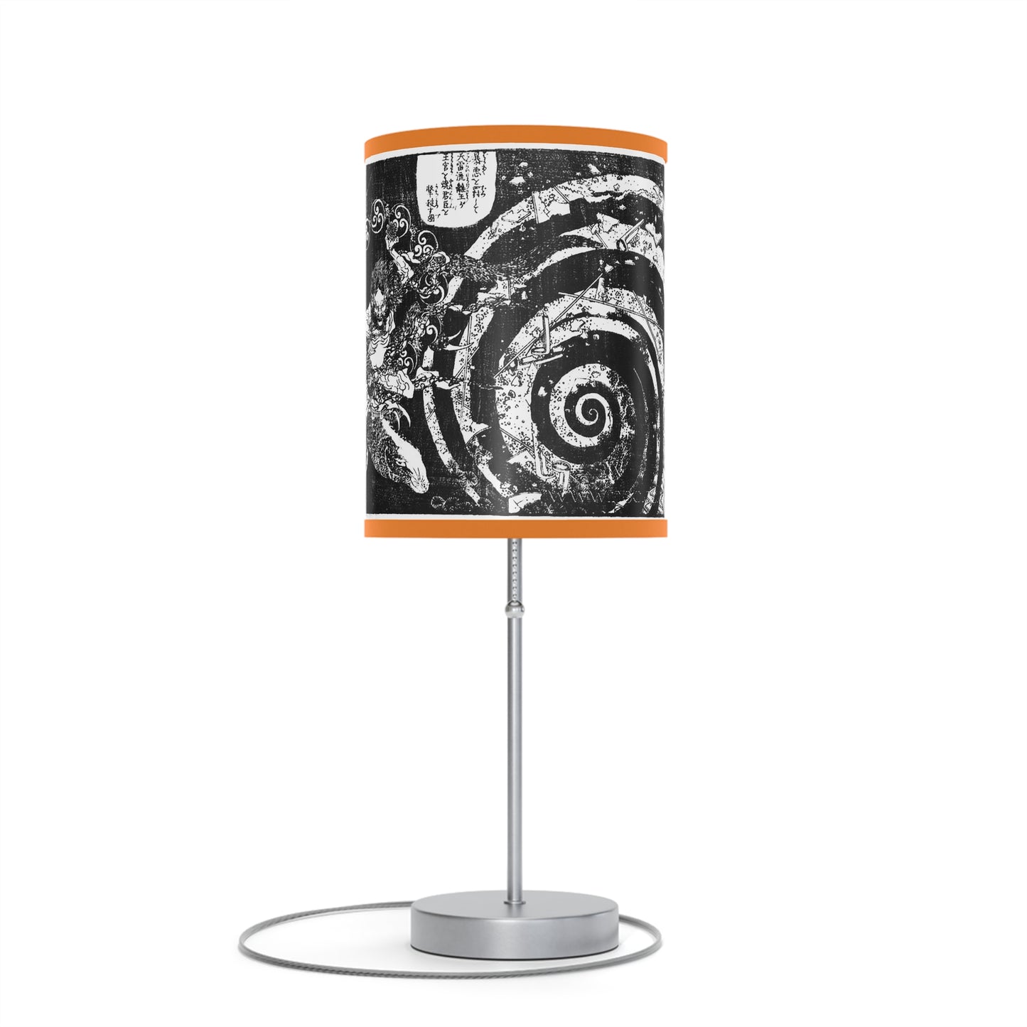 Destruction by Hokusai Japanese Woodcut Lamp