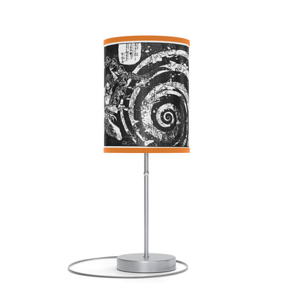 Destruction by Hokusai Japanese Woodcut Lamp
