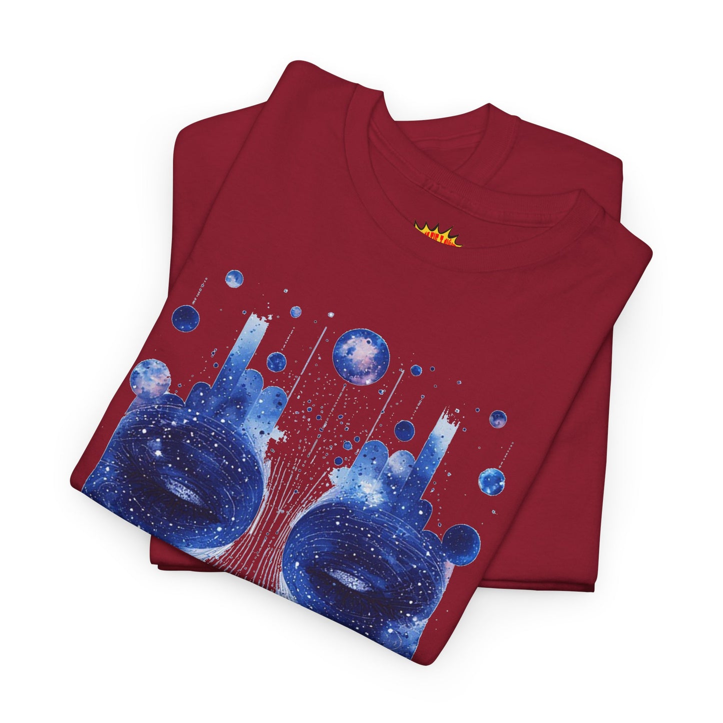 Cosmic Face Galaxy Graphic Space Art Tee Shirt *Multiple Colors*