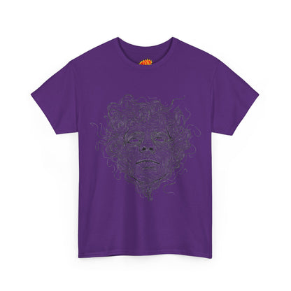 Human Face Line Drawing Graphic Art Tee Shirt