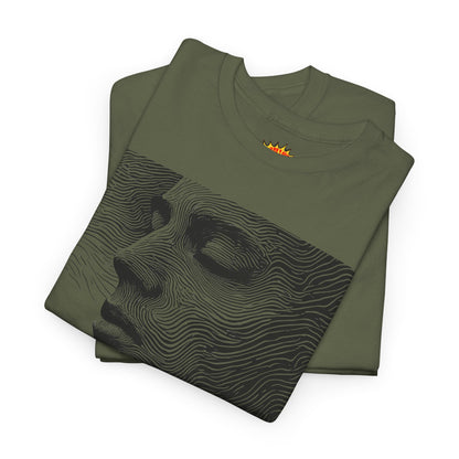 Face Line Drawing Portrait Graphic Art Tee Shirt