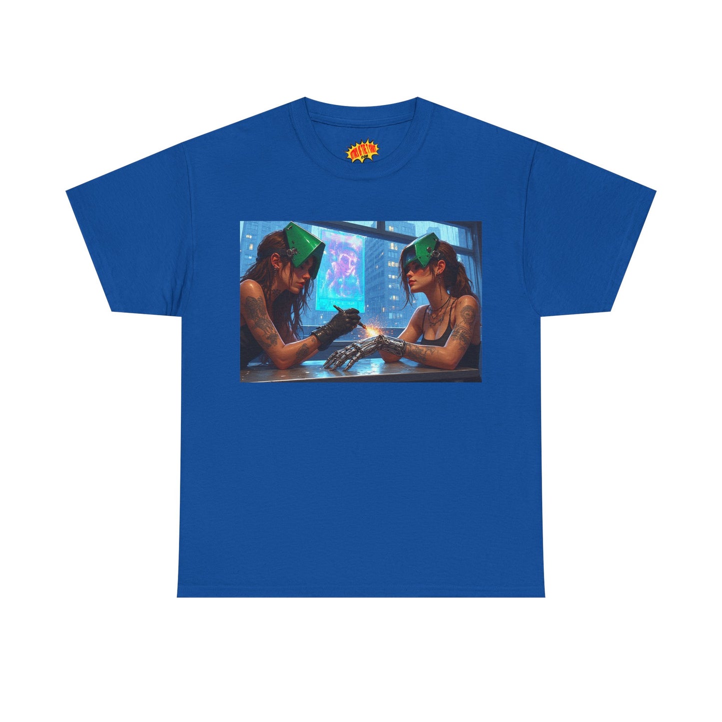 Cyberpunk Robot Hand Repair Scene T-Shirt *Multiple Colors*
