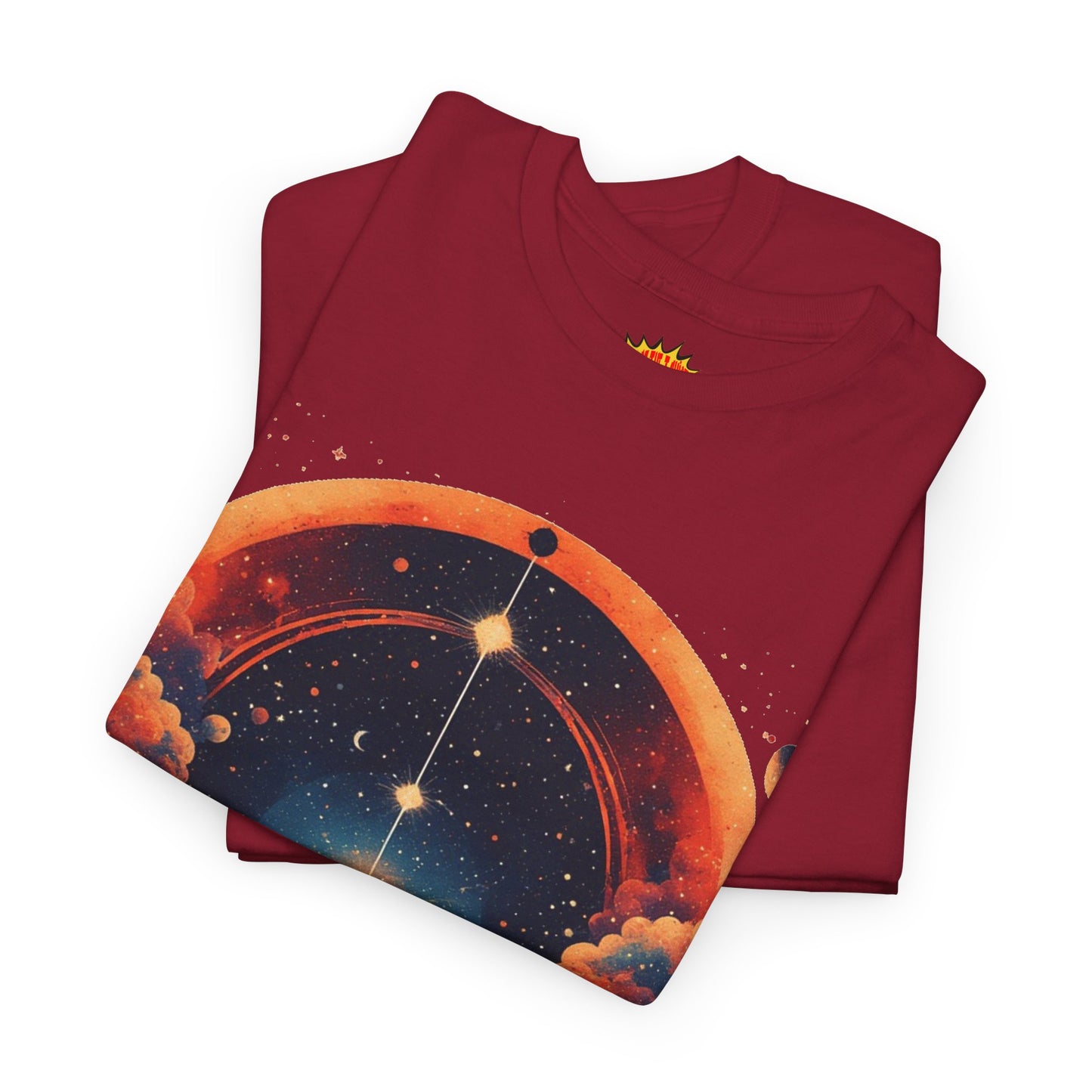 Round Galaxy Graphic Tee Shirt *Multiple Colors*