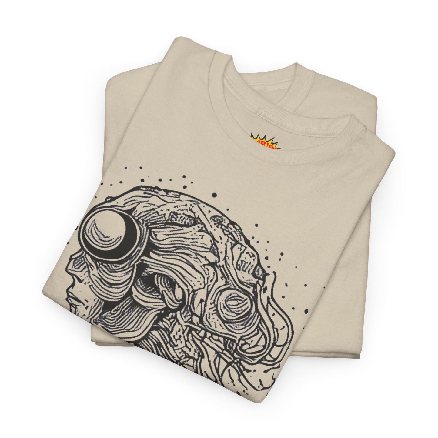 Humanoid Line Drawing Face Graphic Art Tee Shirt *Multiple Colors*