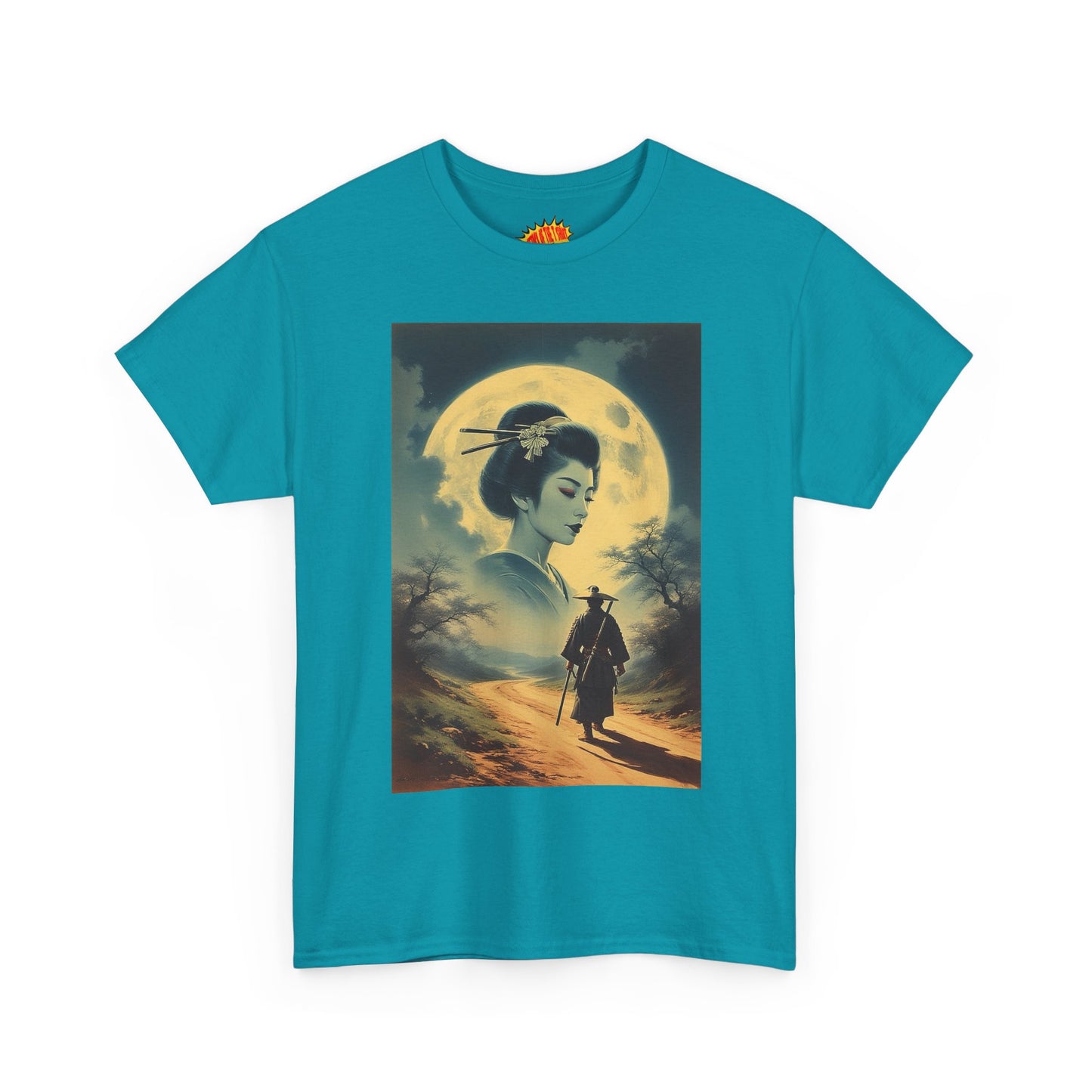 Walking Samurai w/Full Moon Woman T-Shirt *Multiple Colors*