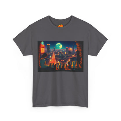 Anime Cityscape Scene w/Cats T-Shirt