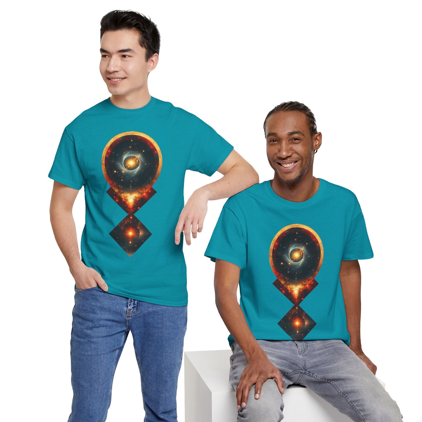 Geometric Space Nebula Graphic Art Tee Shirt *Multiple Colors*