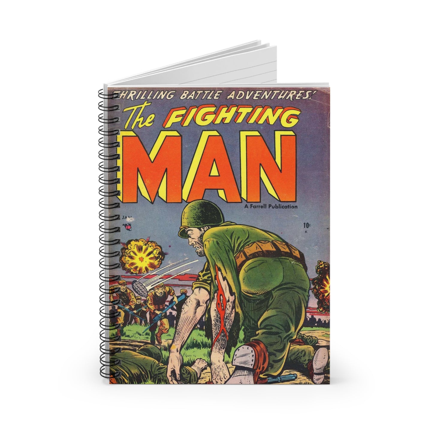 The Fighting Man January Comic Book Cover Notebook
