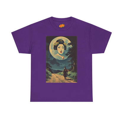 Night Traveller w/Full Moon Geisha Woman T-Shirt