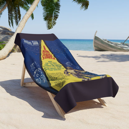 I Aim at the Stars Vintage Sci-fi Movie Poster Beach Towel | Retro Beach Towel