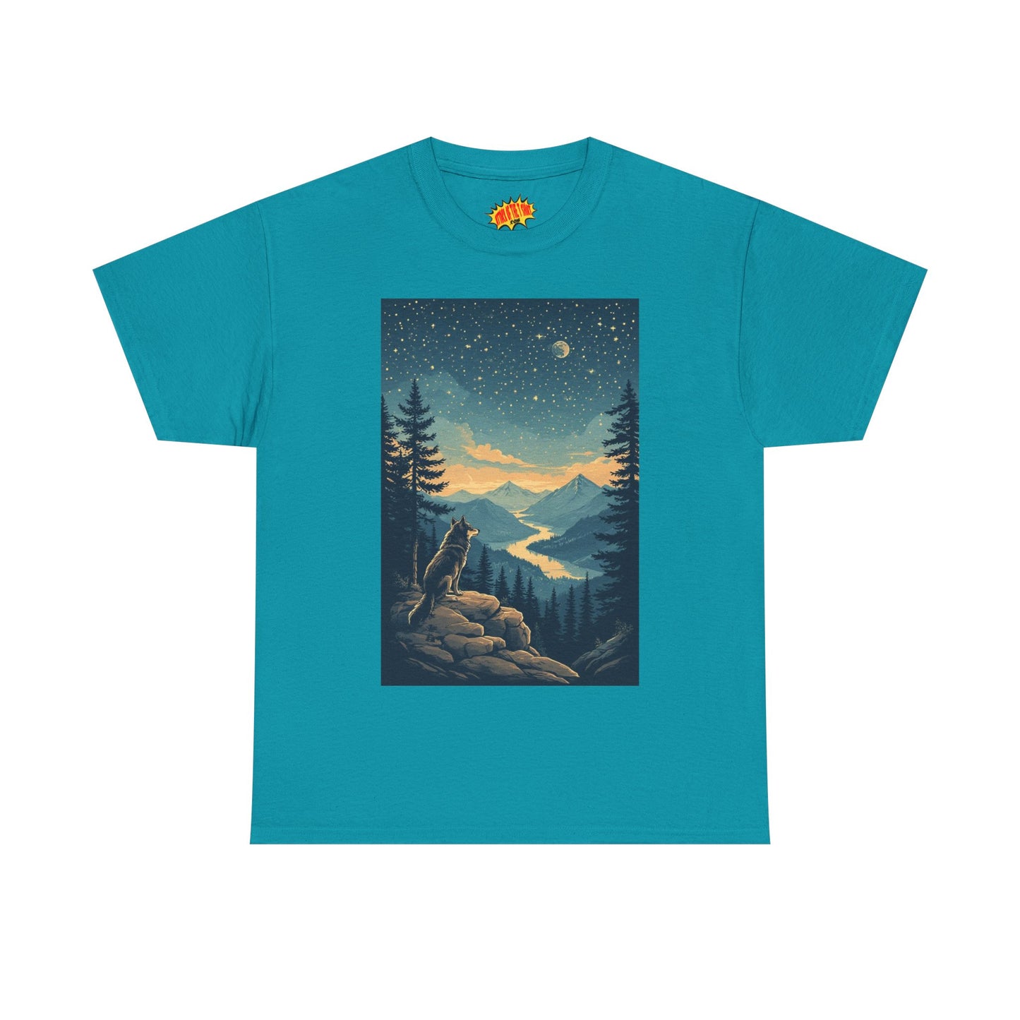 Mountain Wolf Starry Night T-Shirt *Multiple Colors*