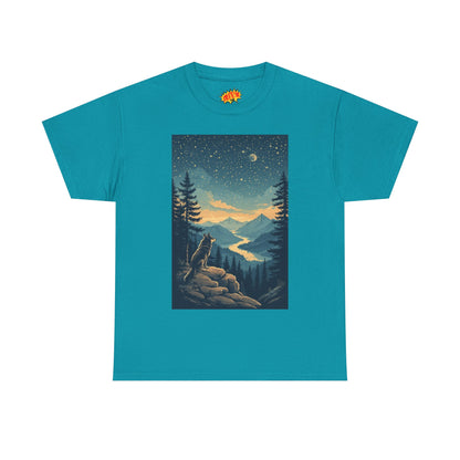 Mountain Wolf Starry Night T-Shirt