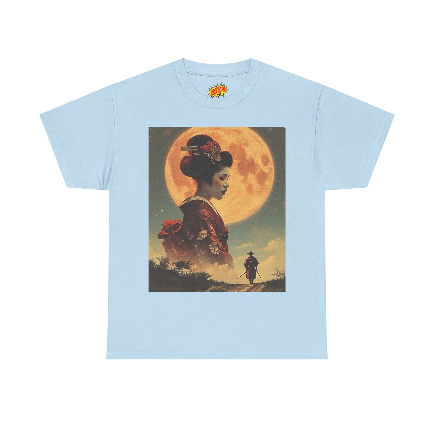Geisha & Samurai w/Blood Moon T-Shirt *Multiple Colors*