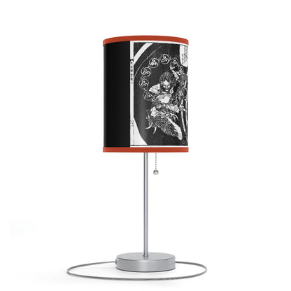 Destruction by Hokusai Japanese Woodcut Lamp