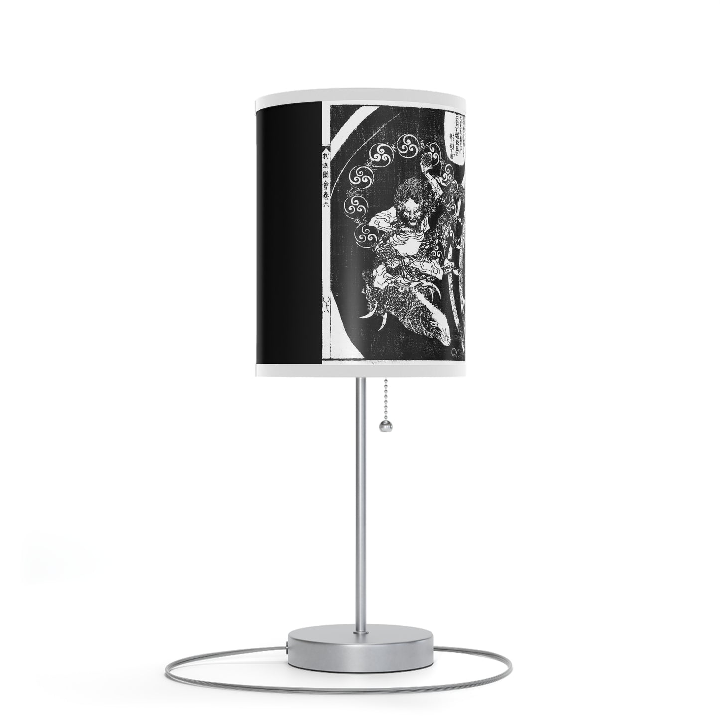 Destruction by Hokusai Japanese Woodcut Lamp
