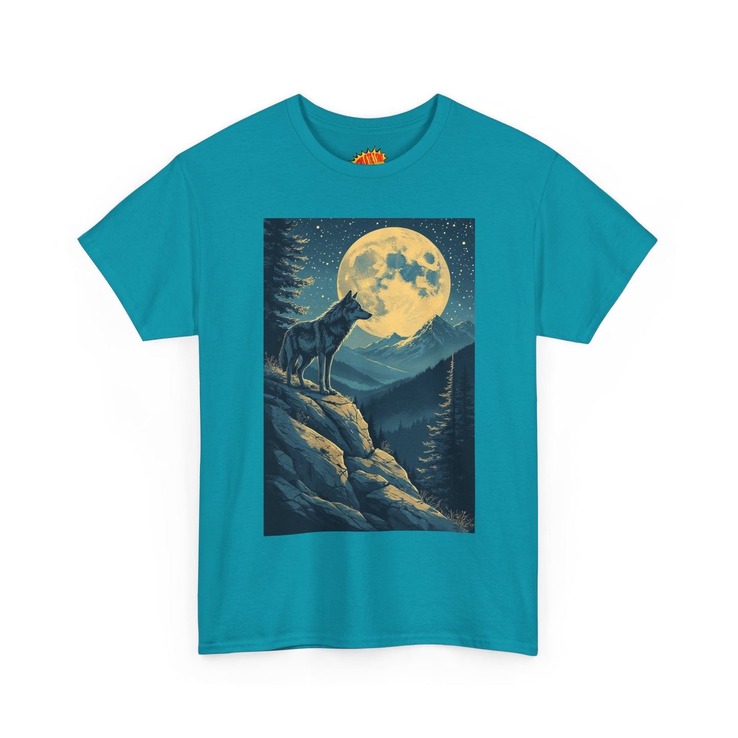 Mountain Wolf Full Moon Scene T-Shirt *Multiple Colors*