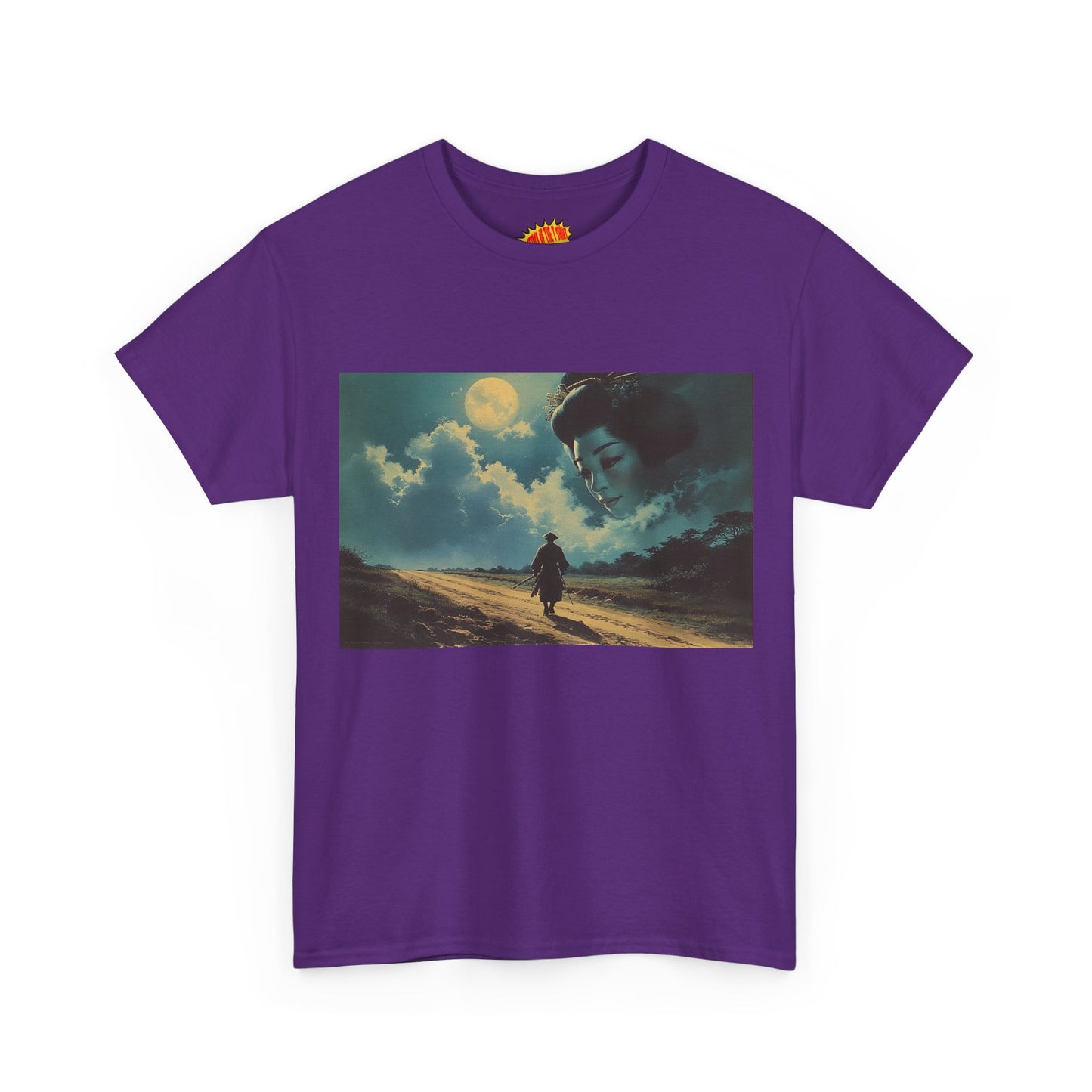 Samurai w/Night Sky Geisha Woman T-Shirt *Multiple Colors*