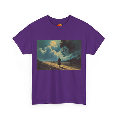 Samurai w/Night Sky Geisha Woman T-Shirt