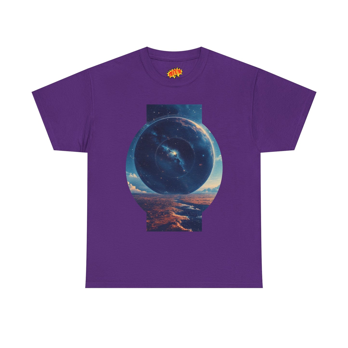 Round Galaxy Space Graphic Art Tee Shirt *Multiple Colors*