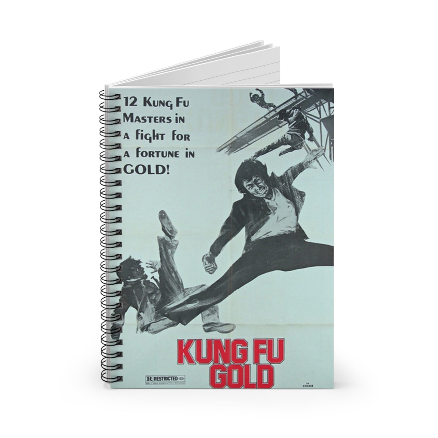 Kung Fu Gold - Vintage Movie Poster Notebook