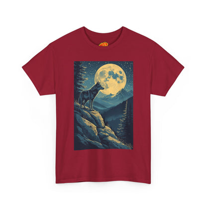 Mountain Wolf Full Moon Scene T-Shirt