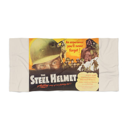The Steel Helmet Movie Poster Beach Towel | Vintage WWII Movie Poster Art Towel