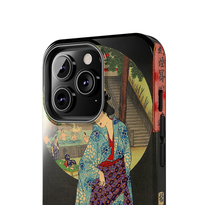 Oji Waterfall by Toyohara Chikanobu, 1890 iPhone Case *Many Sizes Available*