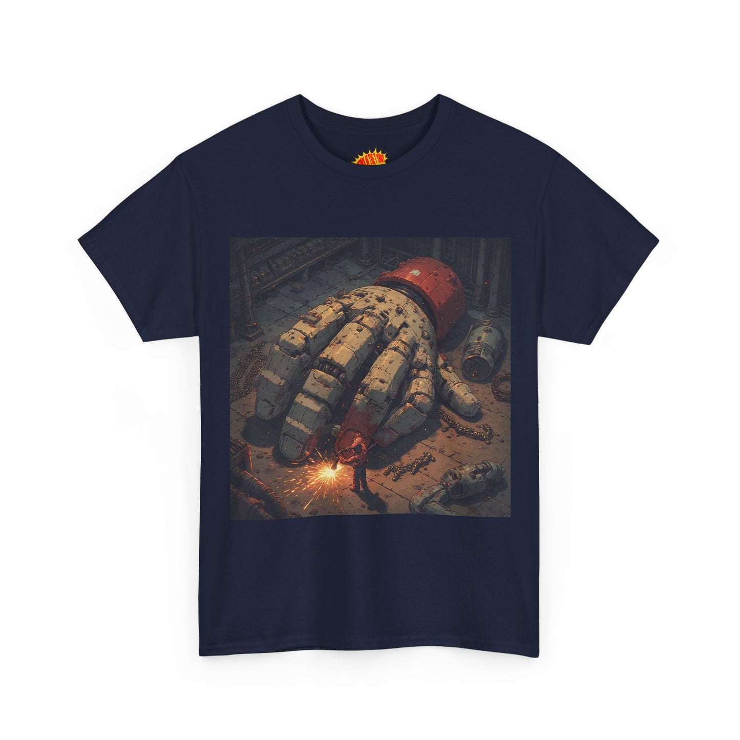 Anime Mech Factory Welder w/Giant Robot Hand T-Shirt *Multiple Colors*