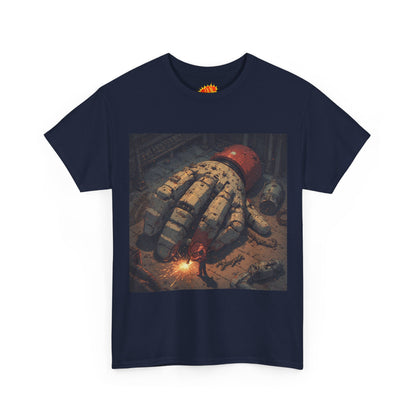 Anime Mech Factory Welder w/Giant Robot Hand T-Shirt