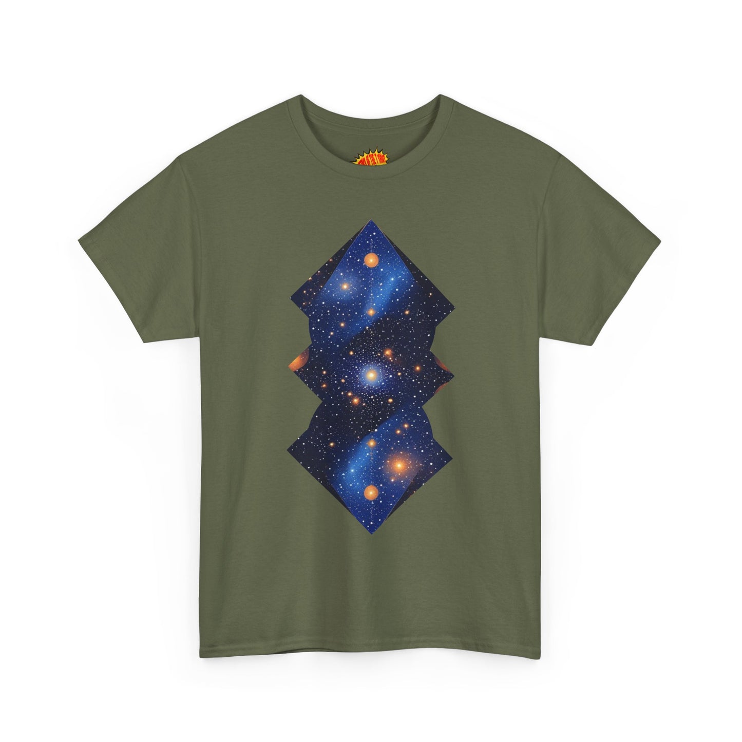Geometric Shaped Galaxy Graphic Space Art Tee Shirt *Multiple Colors*
