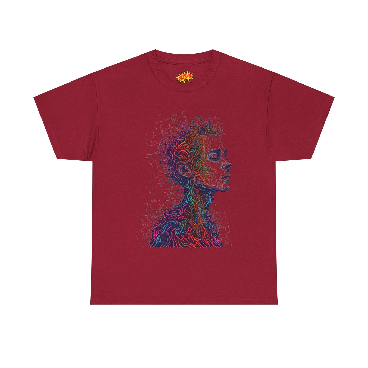 Multicolor Line Drawing Human Graphic Art Tee Shirt *Multiple Colors*