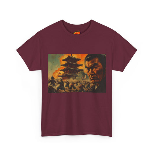 Samurai Warrior Scene Vintage Style T-Shirt *Multiple Colors*