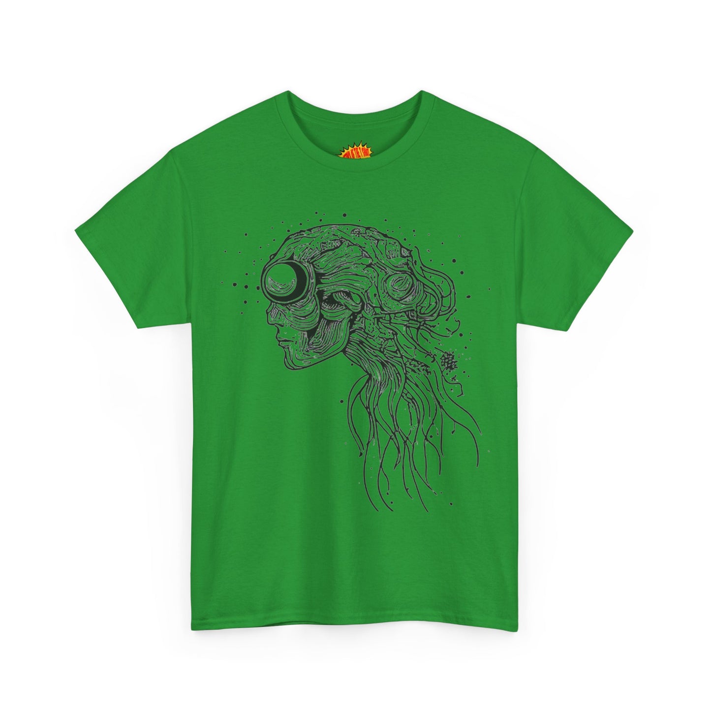 Humanoid Line Drawing Face Graphic Art Tee Shirt *Multiple Colors*