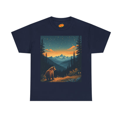 Mountain Bear Sunrise Scene T-Shirt