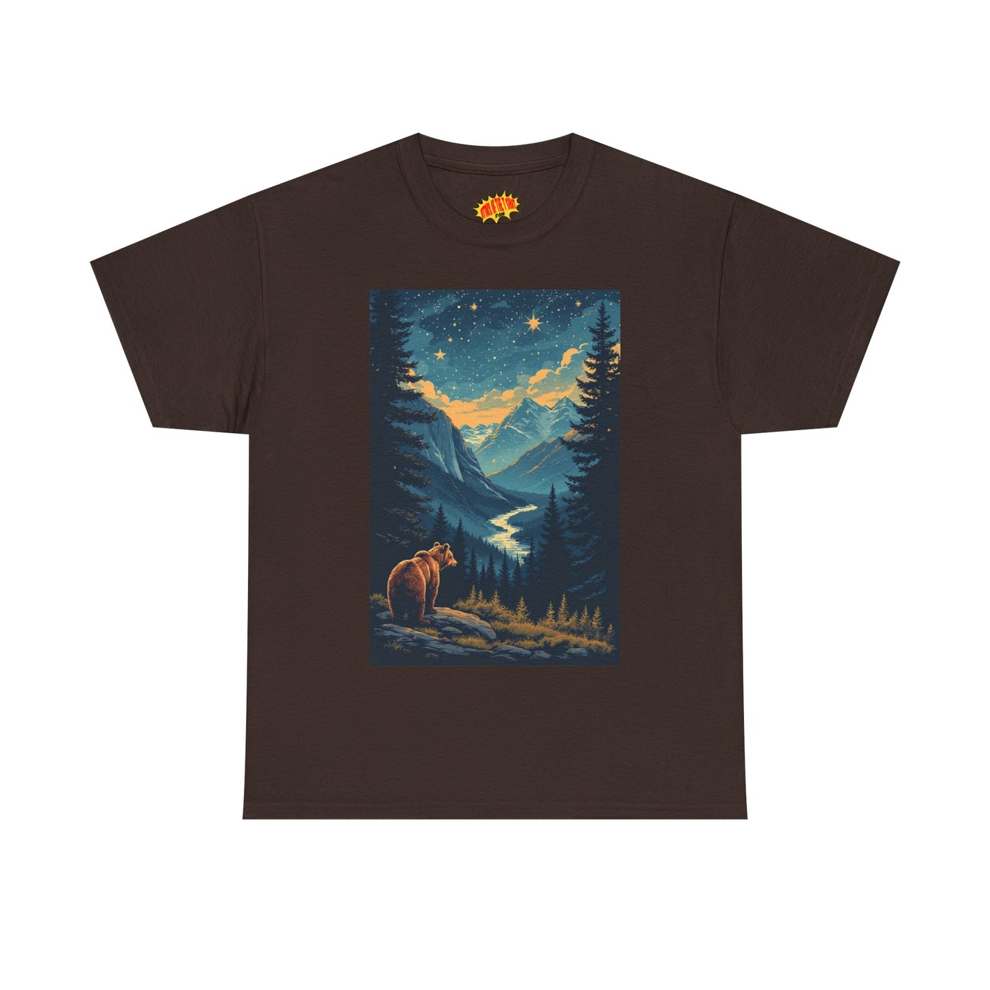 Mountain Valley Bear Night Scene T-Shirt *Multiple Colors*