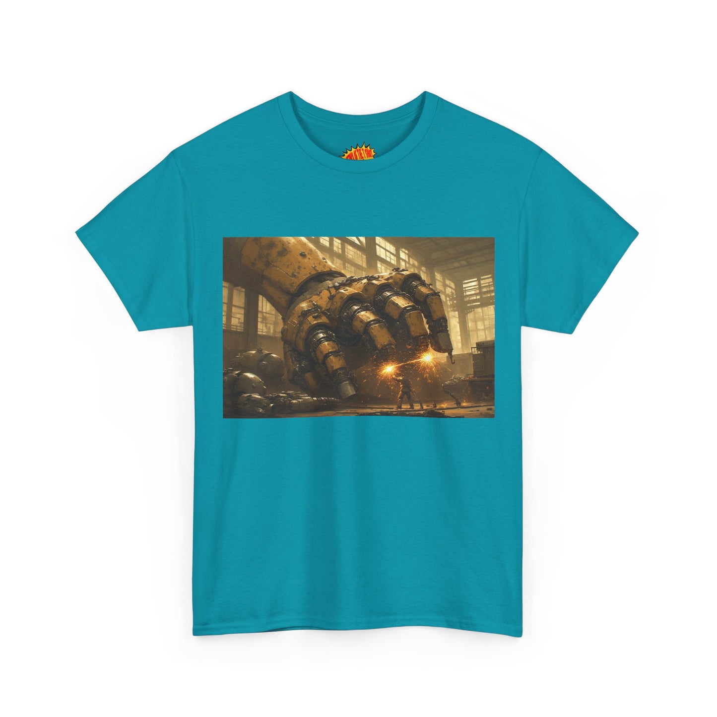 Anime Factory w/Welder & Mech Robot Hand T-Shirt *Multiple Colors*