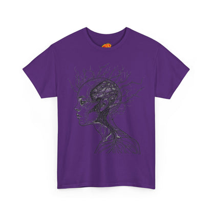 Anatomy Line Drawing Face Graphic Art Tee Shirt