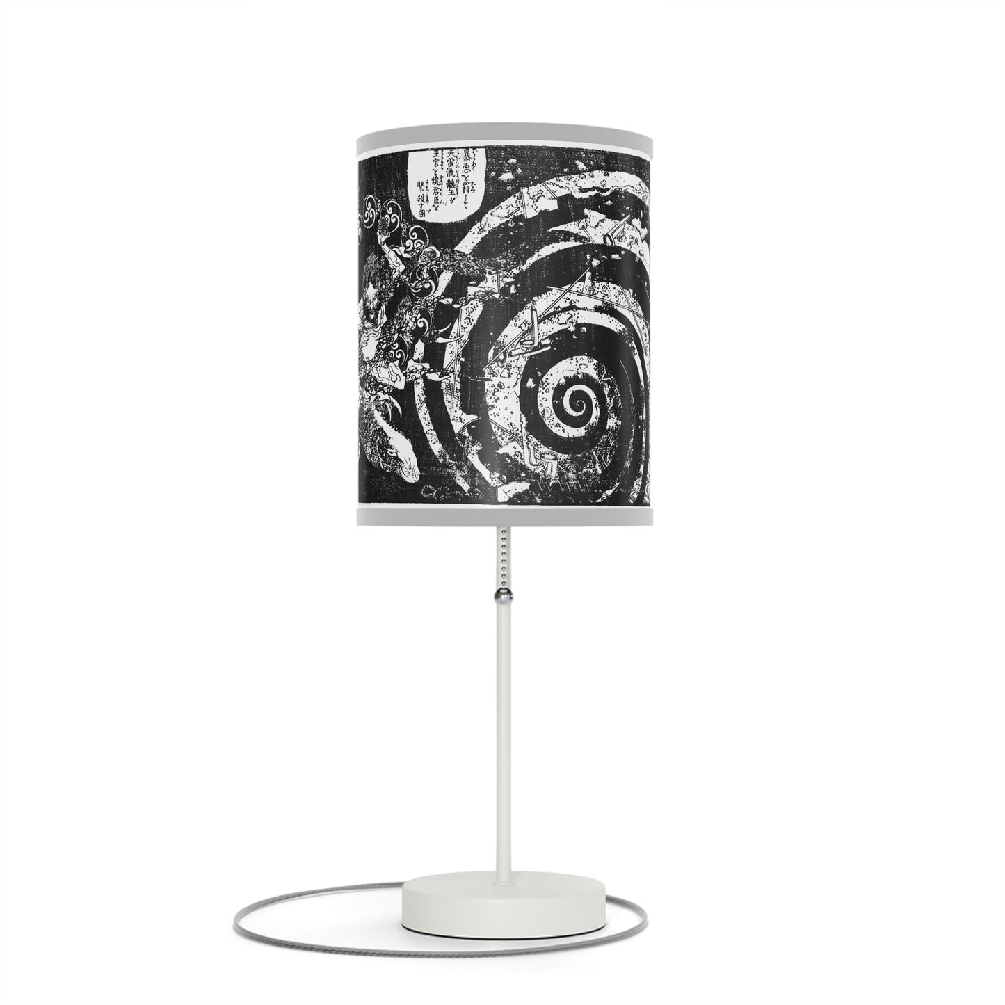 Destruction by Hokusai Japanese Woodcut Lamp