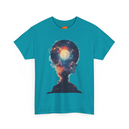 Abstract Galaxy Nebula Art w/Face Graphic Tee Shirt