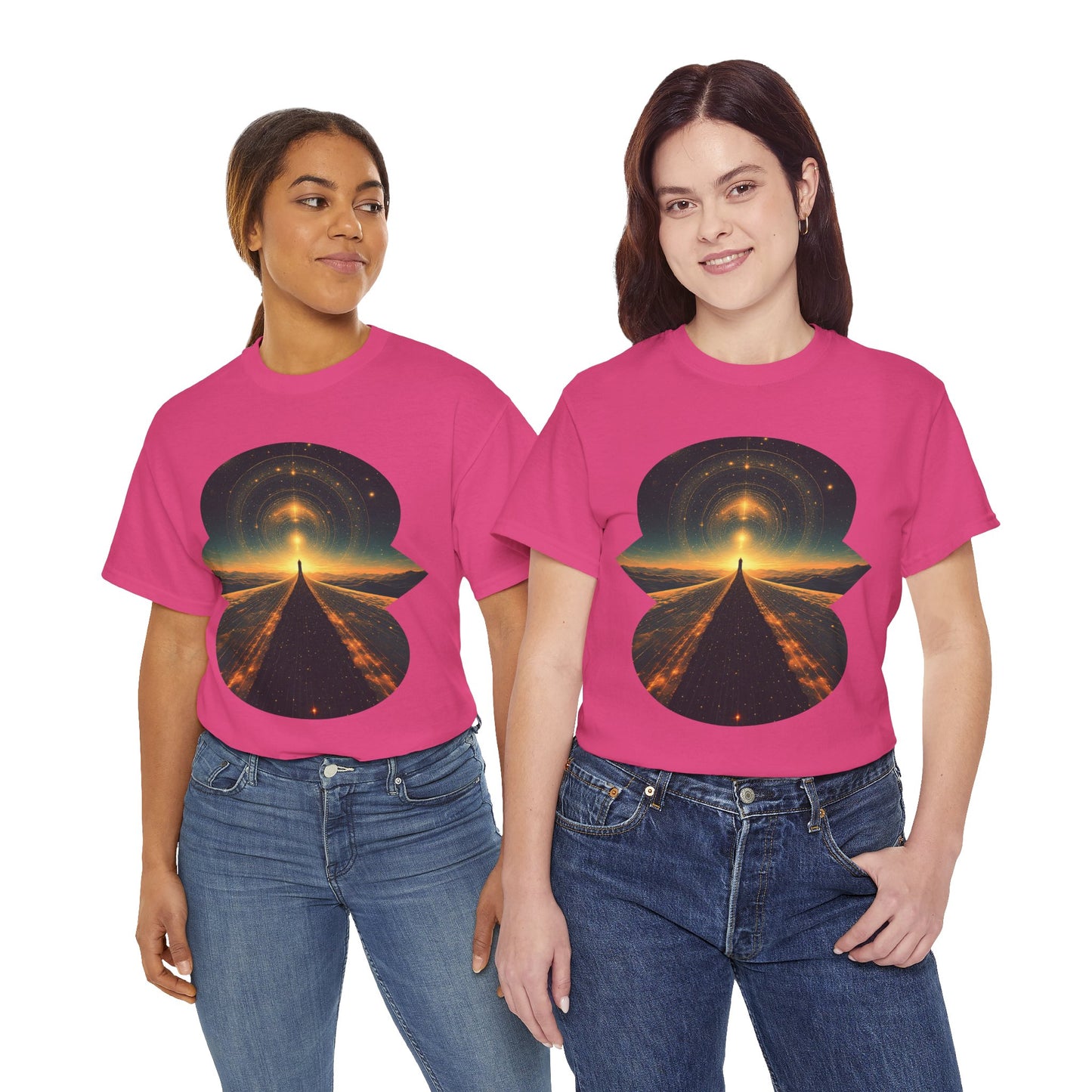 Cosmic Path Space Graphic Art Tee Shirt *Multiple Colors*