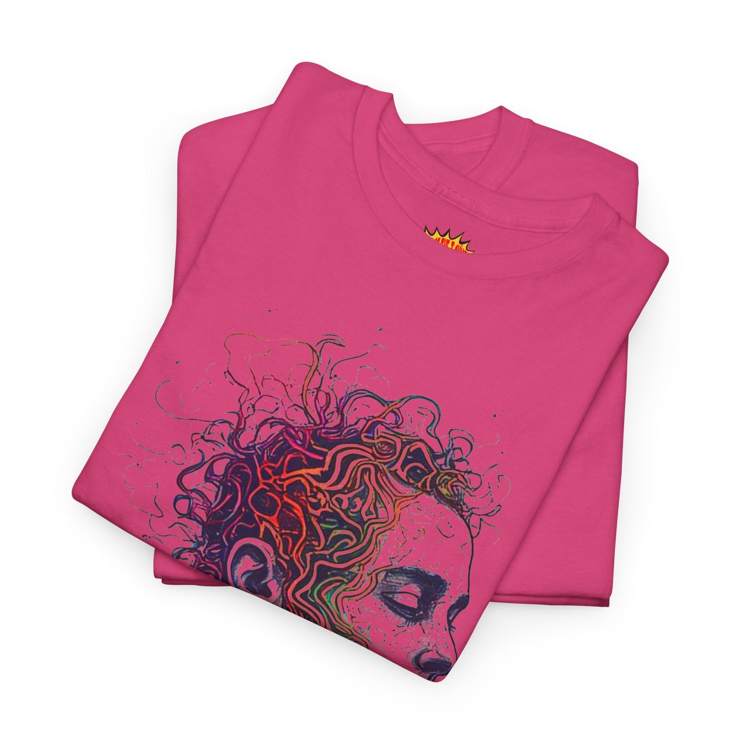 Multicolor Line Drawing Human Graphic Art Tee Shirt *Multiple Colors*