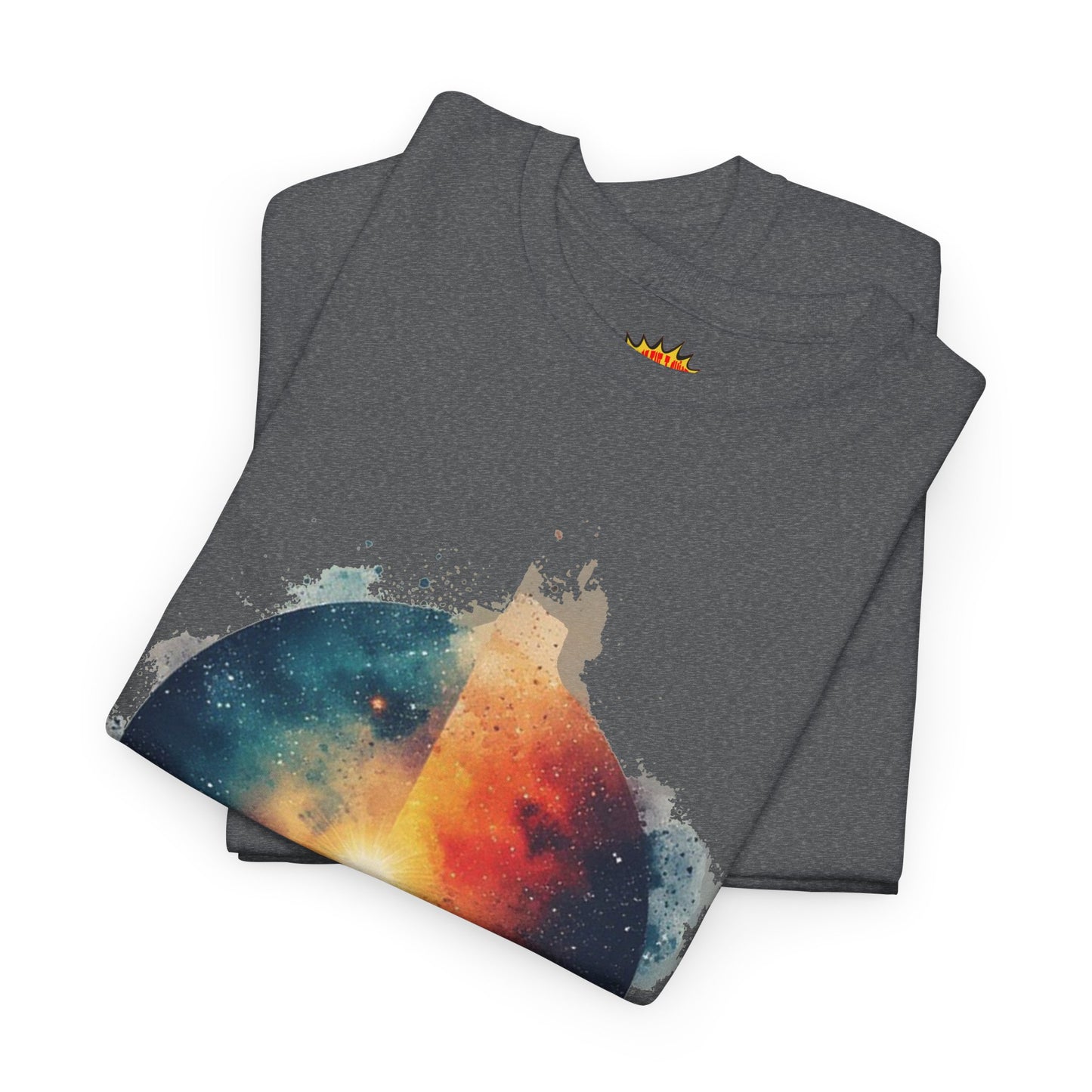 Round Galaxy w/Nebula Graphic Art Tee Shirt *Multiple Colors*