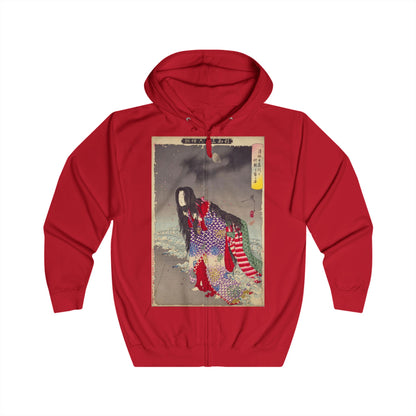 Kiyohime - 36 Ghosts Deluxe Full Zip Hoodie, Tsukioka Yoshitoshi. Many Colors and Sizes