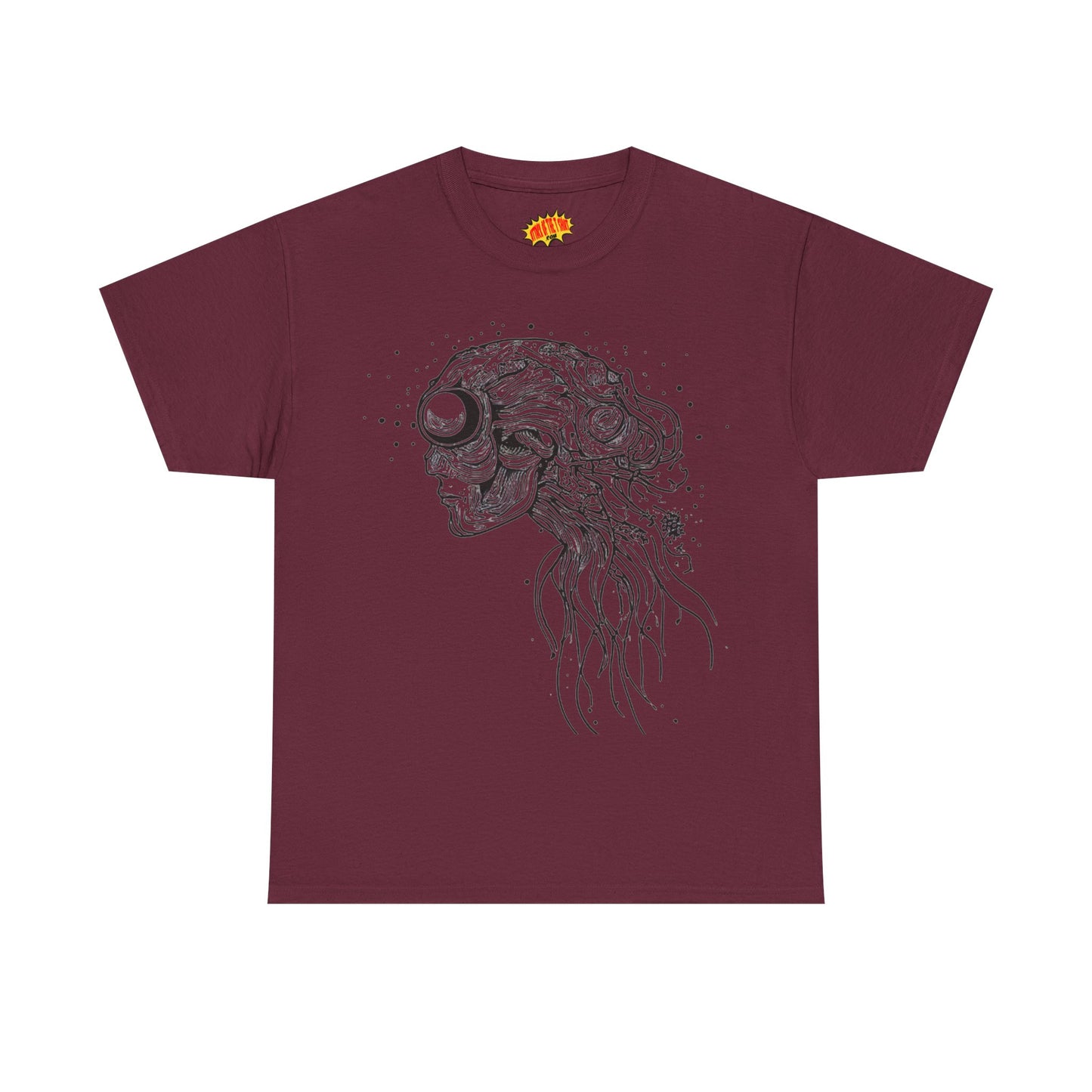 Humanoid Line Drawing Face Graphic Art Tee Shirt *Multiple Colors*