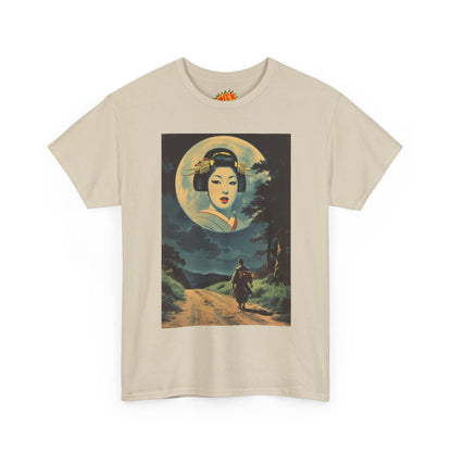 Night Traveller w/Full Moon Geisha Woman T-Shirt