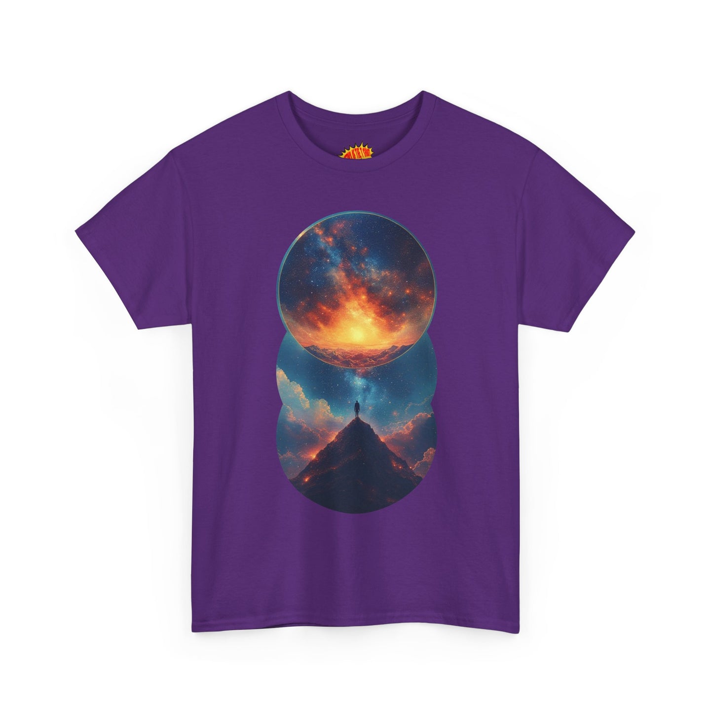 Round Cosmic Galaxy Graphic Art Tee Shirt *Multiple Colors*