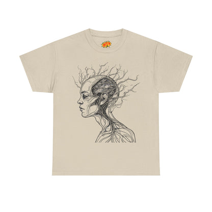Anatomy Line Drawing Face Graphic Art Tee Shirt