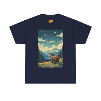 Mountain Bear Double Moon Scene T-Shirt