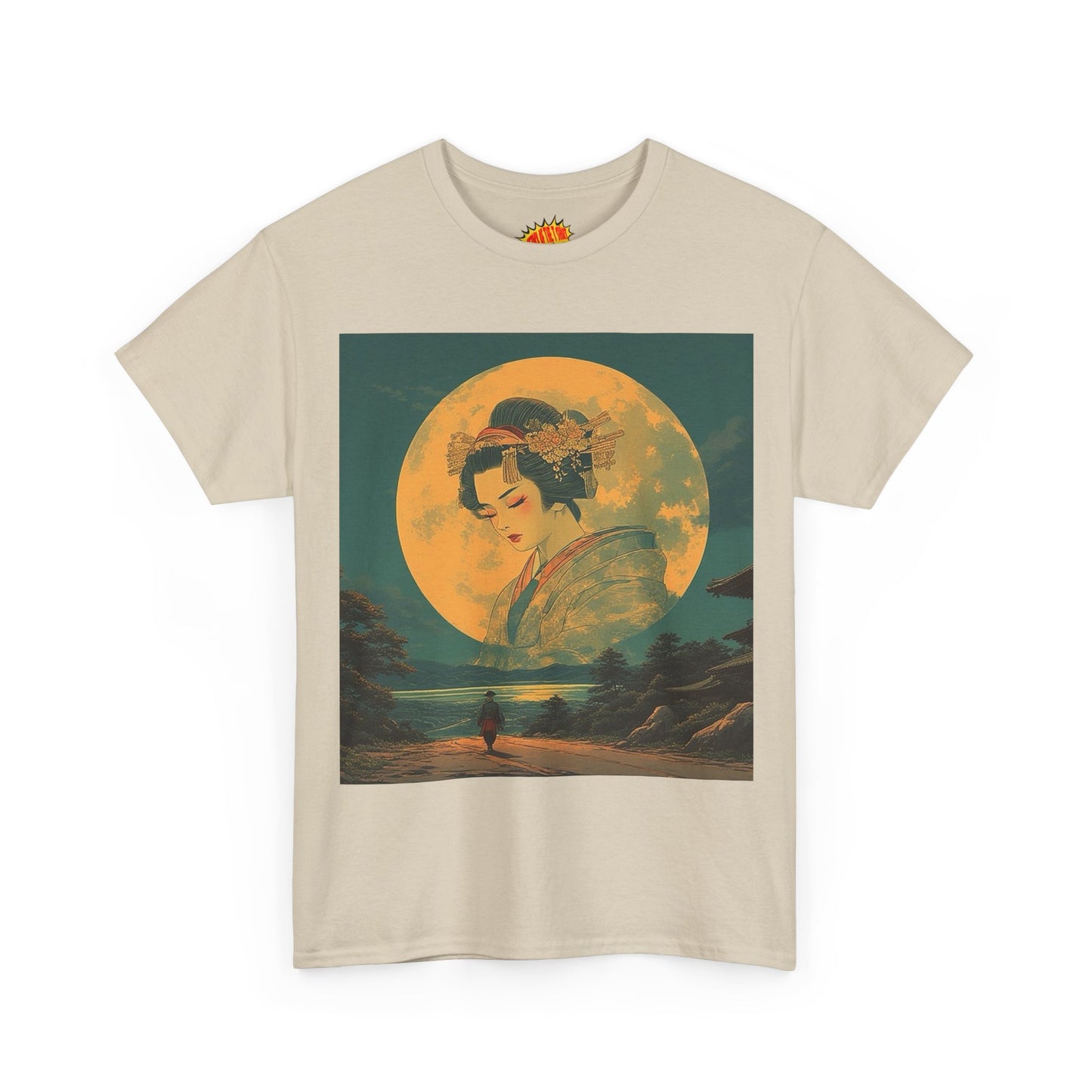 Japanese Geisha Full Moon T-Shirt *Multiple Colors*